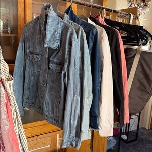 6 jacket bundle size xl/xxl denim jackets different colors and sizing see photos